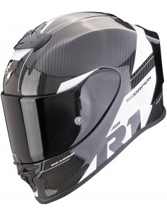 Casco Scorpion Exo-R1 Evo Carbon Air Rally | Negro y blanco