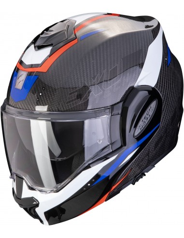 Casco Scorpion Exo-Tech Evo Carbon Rover | Negro y rojo