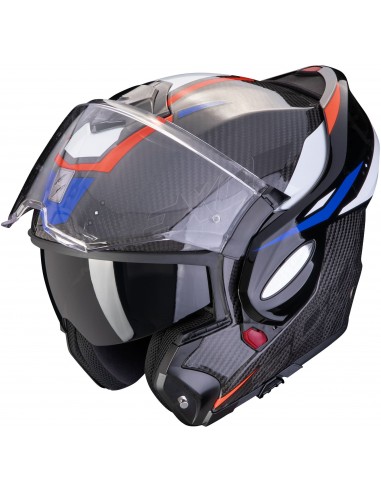 Casco Scorpion Exo-Tech Evo Carbon Rover | Negro-rojo-azul