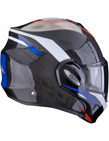 Casco Scorpion Exo-Tech Evo Carbon Rover | Negro-rojo-azul