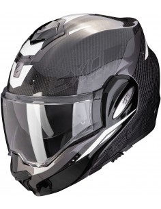 Casco Scorpion Exo-Tech Evo Carbon Rover | Negro y blanco
