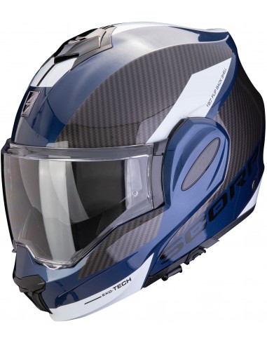 Casco Scorpion Exo-Tech Evo Team | Azul-negro-blanco