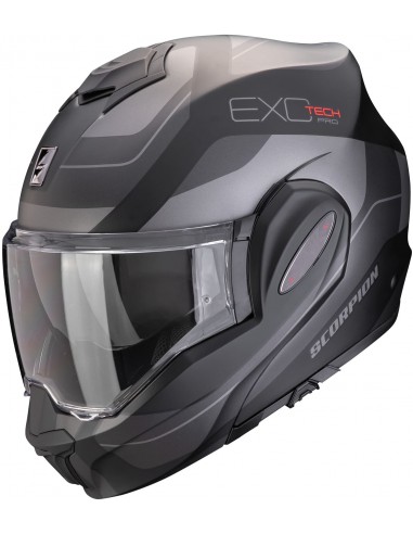 Casco Scorpion Exo-Tech Evo Pro Commuta | Mate-Negro y plata