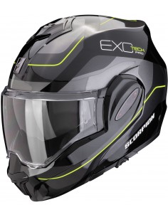 Casco Scorpion Exo-Tech Evo Pro Commuta | Negro-plata-amarillo