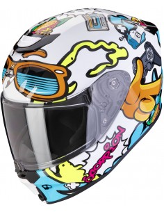 Casco Scorpion EXO-JNR Air Fun | Blanco y azul
