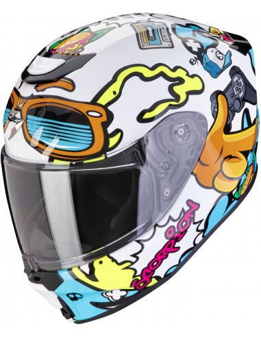 Casco Scorpion EXO-JNR Air Fun | Azul y naranja