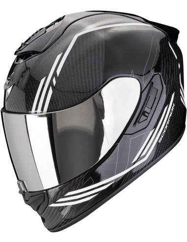 Casco Scorpion Exo-1400 Evo 2 Carbon Air Reika | Negro-plata-azul