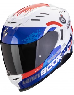 Casco Scorpion Exo-520 Evo Air Titan | Blanco-azul-rojo