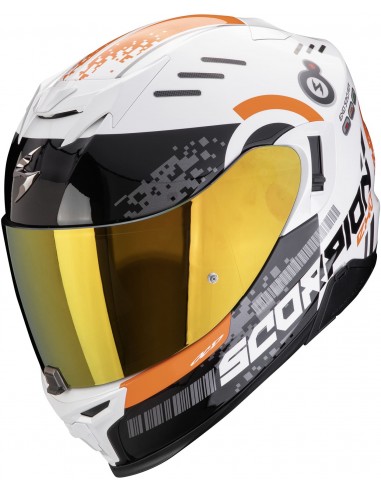 Casco Scorpion Exo-520 Evo Air Titan | Blanco-azul-rojo