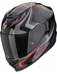 Casco Scorpion Exo-520 Evo Air Terra | Negro-plata-rojo