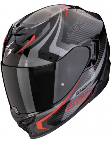 Casco Scorpion Exo-520 Evo Air Terra | Negro-plata-rojo