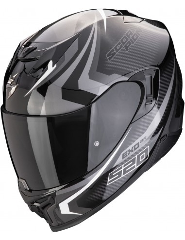 Casco Scorpion Exo-520 Evo Air Terra | Negro-plata-blanco