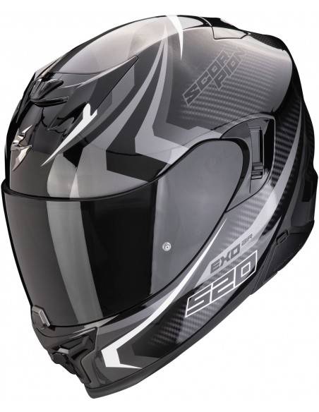 Casco Scorpion Exo-520 Evo Air Terra | Negro-plata-blanco