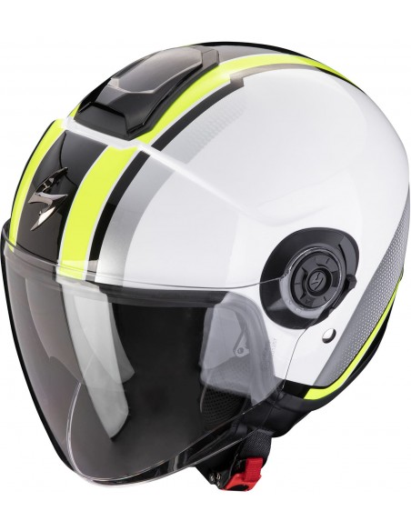 Casco Scorpion Exo-City II Vel | Blanco y amarillo neón