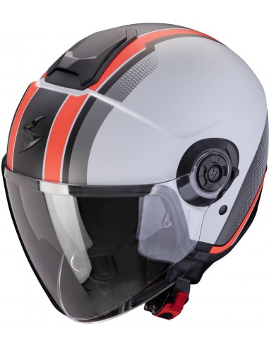 Casco Scorpion Exo-City II Vel | Mate-Gris y rojo
