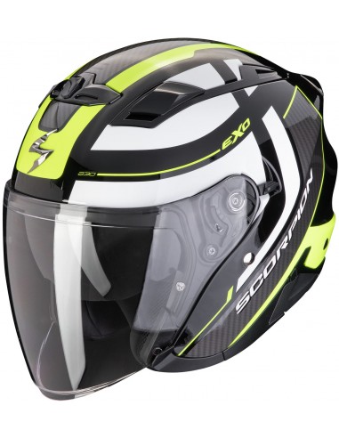 Casco Scorpion Exo-230 Pul | Negro y amarillo neón