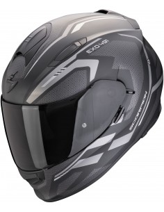 Casco Scorpion Exo-491 Kripta | Mate-Negro y plata
