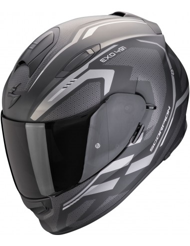 Casco Scorpion Exo-491 Kripta | Mate-Negro y plata