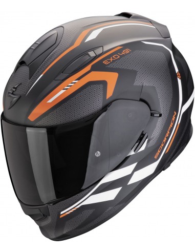 Casco Scorpion Exo-491 Kripta | Mate-Negro y plata