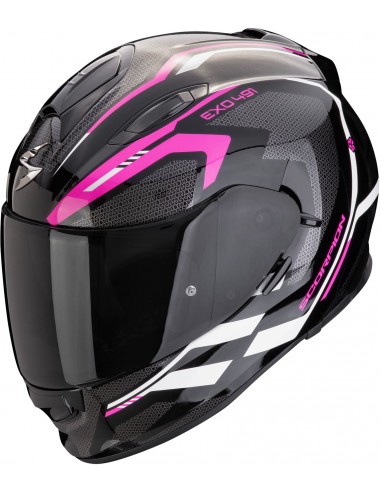 Casco Scorpion Exo-491 Kripta Mujer | Negro-rosa-blanco