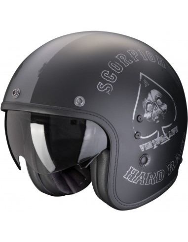 Casco Scorpion Belfast Evo Spade | Mate-Negro y plata
