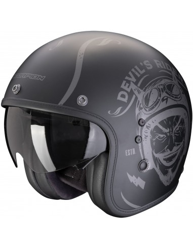 Casco Scorpion Belfast Evo Romeo | Mate-Negro y plata