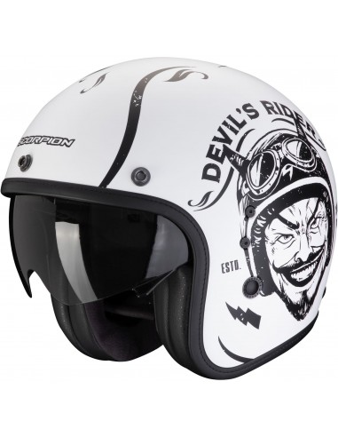 Casco Scorpion Belfast Evo Romeo | Mate-Negro y plata