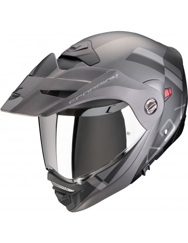 Casco Scorpion ADX-2 Galane | Mate-Negro y plata