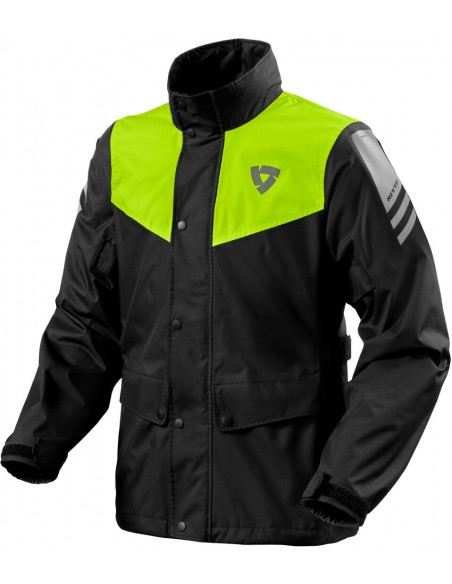 Chaqueta Lluvia Revit Nitric 4 H2O | Negro y amarillo fluor