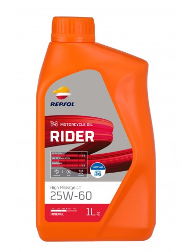 Aceite Repsol Rider High Mileage 4T 25W60 1L