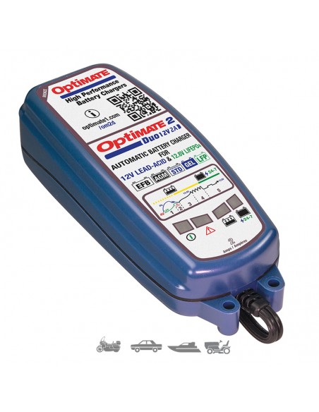 Cargador Optimate 2 Duo TM-550