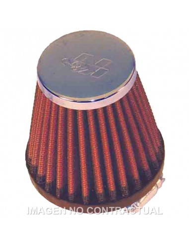 Filtro Potencia K&N cónico Cromado D interior 40 mm