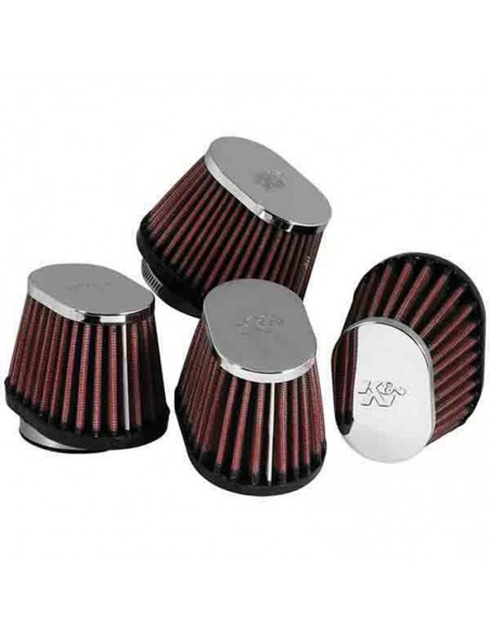 Filtro Potencia K&N Ovales Cromados D.51 mm