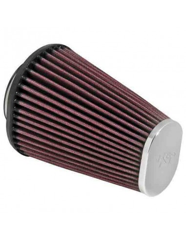 Filtro Potencia K&N Oval Tapa Cromada D. 62 mm