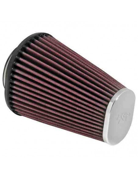 Filtro de energia K&N Tampa oval cromada D. 62 mm