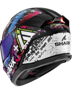 Casco Shark Skwal i3 Hellcat | Negro-cromado-azul 2