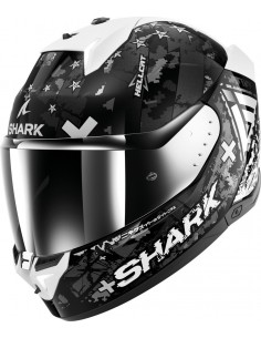 Casco Shark Skwal i3 Hellcat | Negro-cromado-plata
