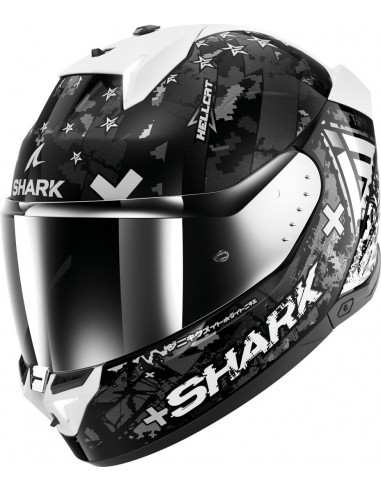 Casco Shark Skwal i3 Hellcat | Negro-cromado-azul