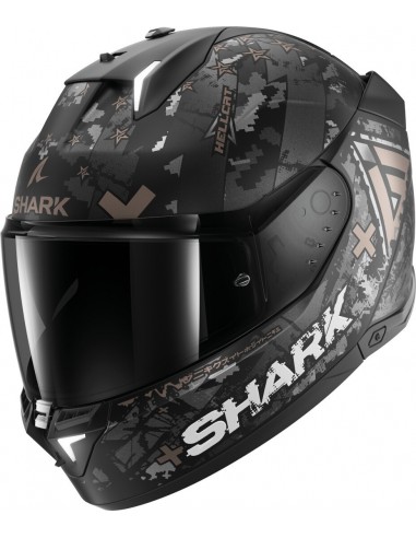 Casco Shark Skwal i3 Hellcat Mate | Negro-cromado-antracita