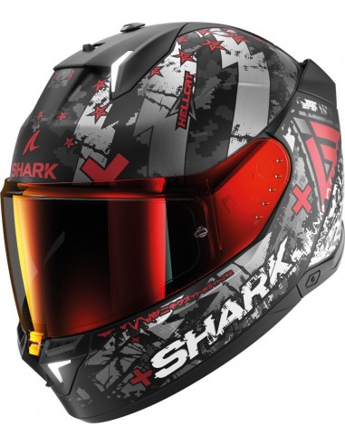Casco Shark Skwal i3 Hellcat Mate | Negro-cromado-antracita