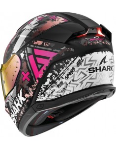 Casco Shark Skwal i3 Hellcat Mate Mujer | Negro-cromado-púrpura 2