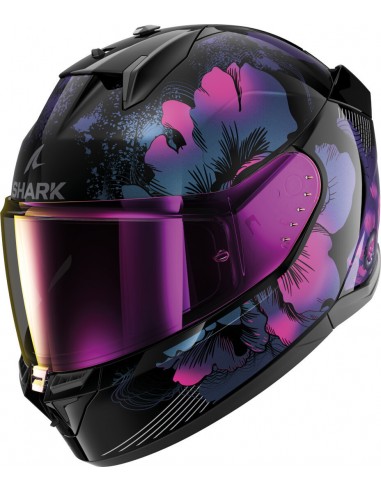 Casco Shark D-Skwal 3 Mayfer Mujer | Negro y violeta