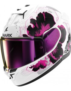 Casco Shark D-Skwal 3 Mayfer Mujer | Blanco-violeta-antracita