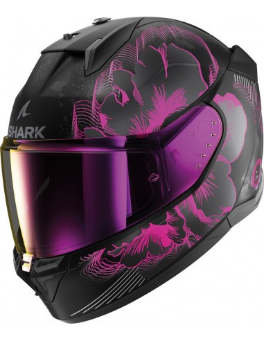 Casco Shark D-Skwal 3 Mayfer Mate Mujer | Negro-violeta-antracita