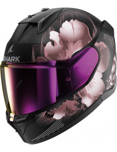 Casco Shark D-Skwal 3 Mayfer Mate Mujer | Negro-violeta-oro