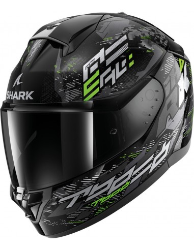 Casco Shark Ridill 2 Molokai | Negro-plata-verde