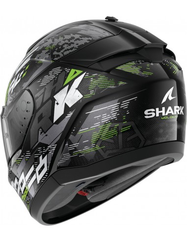 Casco Shark Ridill 2 Molokai | Negro-plata-verde