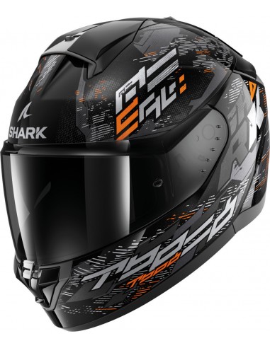 Casco Shark Ridill 2 Molokai | Negro-plata-naranja