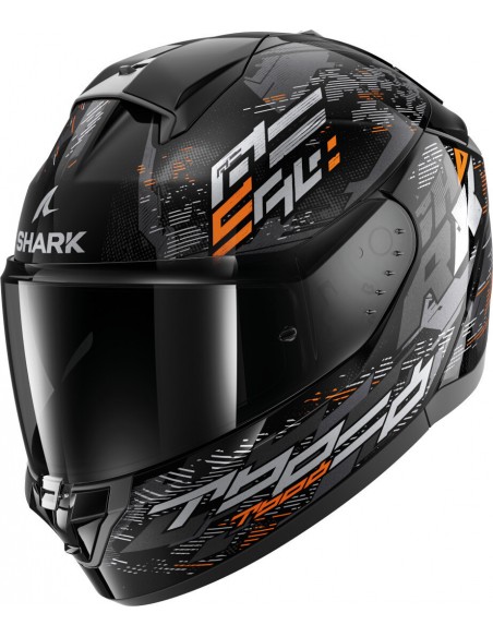 Casco Shark Ridill 2 Molokai | Negro-plata-naranja