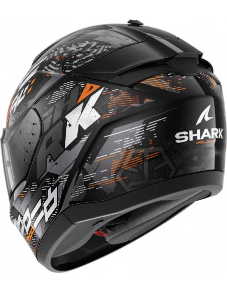 Casco Shark Ridill 2 Molokai | Negro-plata-naranja
